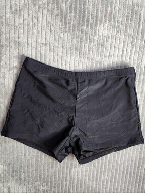 DACI Women's Black Boyshort Swimsuit Bathing Suit Bottom Swim Shorts Size Medium